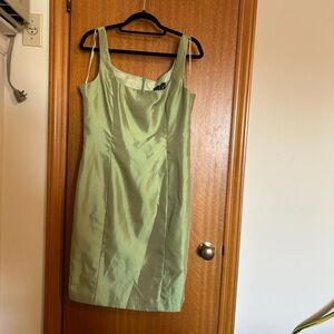 Alex Evenings Green Sleeveless Mini Dress - Iridescent Vintage 90s Sheath